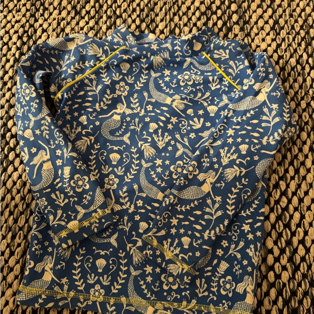 Mini Boden Blue and Mermaid Swim Long Sleeve - NWOT